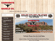 Tablet Screenshot of corrientesaddleco.com